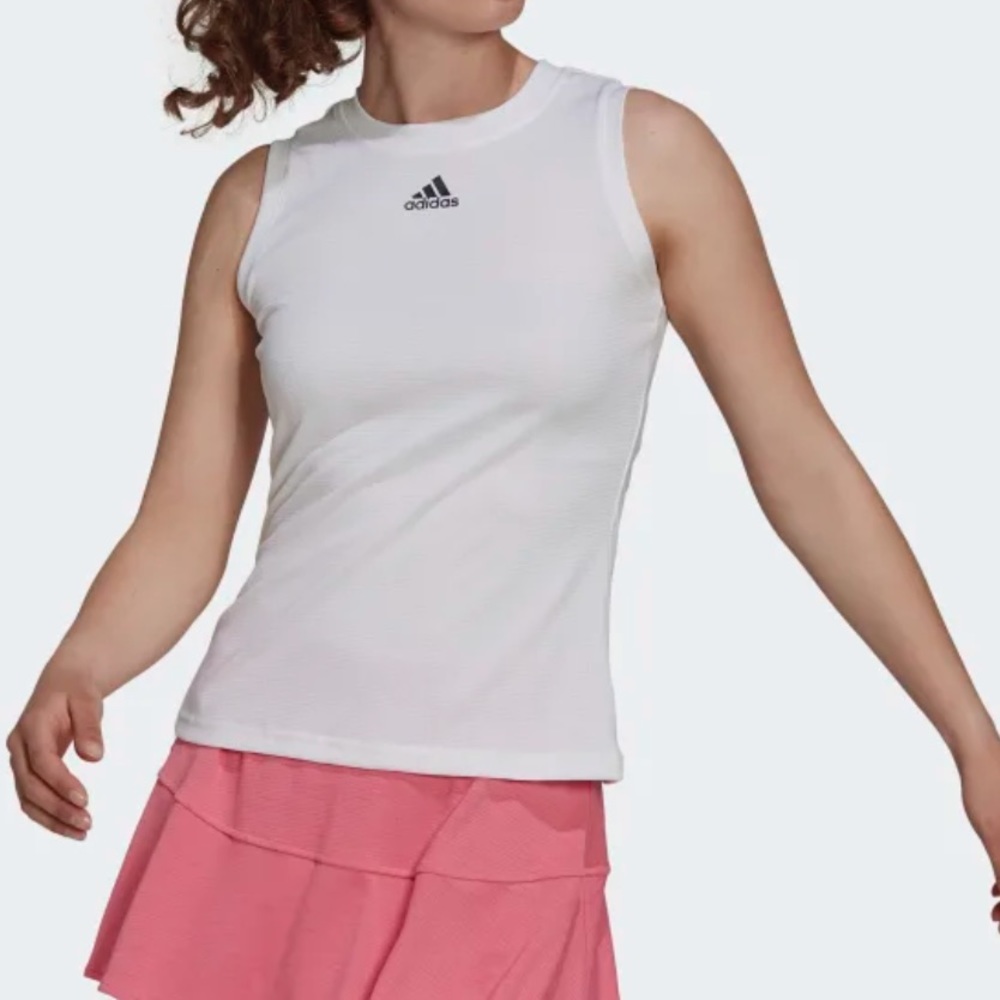 Adidas Tennis Match Tank Top. White/Black Large